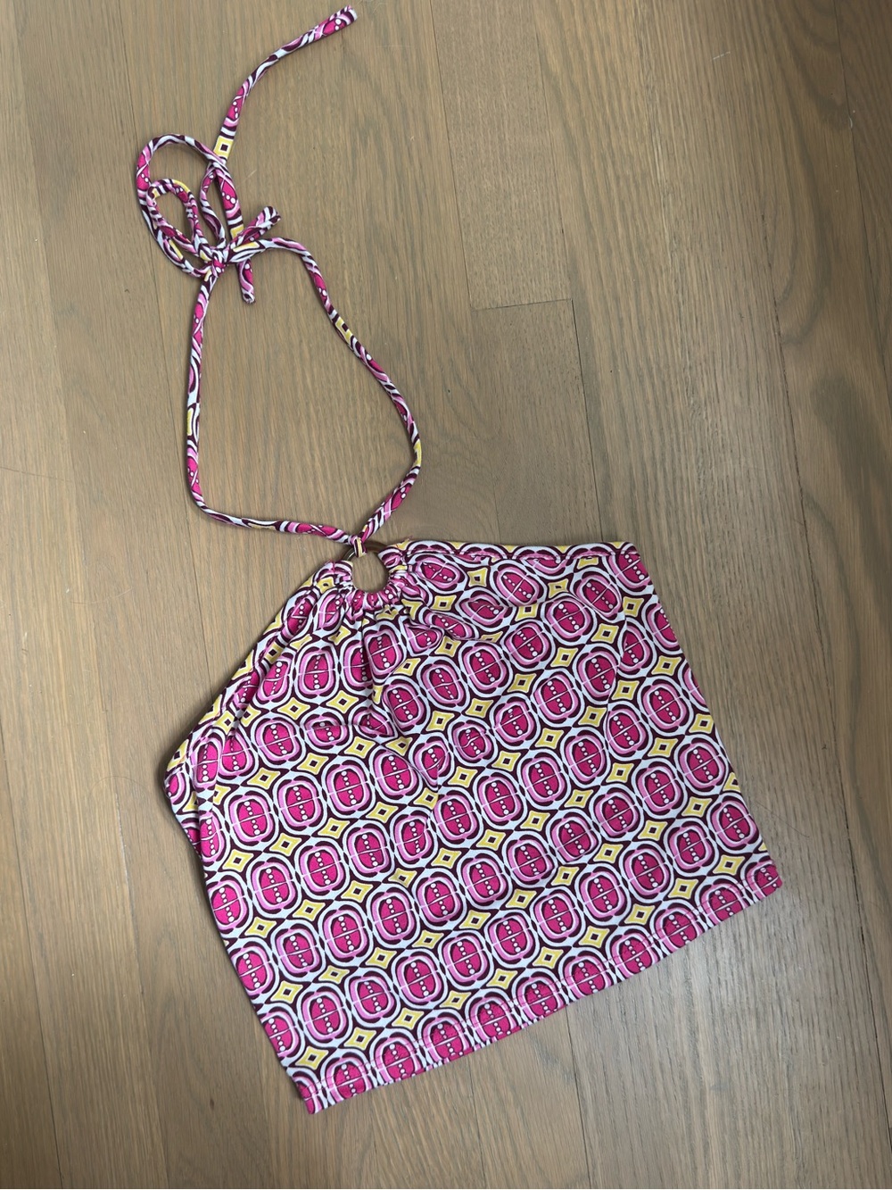 Printed Tie-Strap Halter Top XS/S